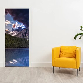 Fototapeta na drzwi - Jezioro i góry (95x205cm)