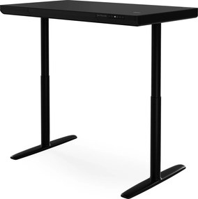 Biurko elektryczne sit-stand z szufladą i ładowarką bezprzewodową Qi czarne, 1200 mm: ELLIS