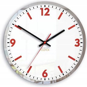 Zegar na ścianę klasyczny cichy mechanizm okrągły z białą tarczą akrylowy