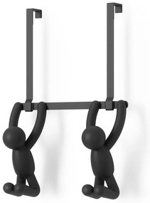 Czarny plastikowy wieszak na drzwi 22 cm Buddy – Umbra