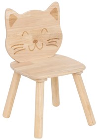 Drewniane krzesełko dla dzieci kotek CAT, 30 x 28 x 50 cm