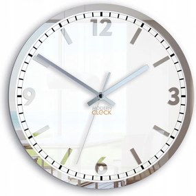 Zegar na ścianę klasyczny cichy mechanizm okrągły z białą tarczą akrylowy
