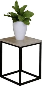 Metalowy stojak na kwiaty w stylu loft czarny + dąb sonoma F0-L32