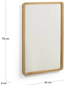 Lustro z drewnianą ramą ścienne 45x70 cm Shamel – Kave Home