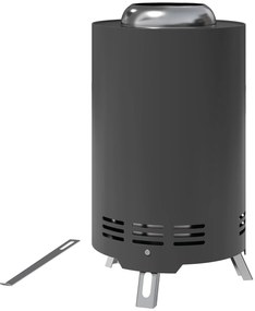 Outsunny Misa Ogniowa Ø16x25cm ze Stali Nierdzewnej z Pogrzebaczem, Bezdymne Palenisko Szare