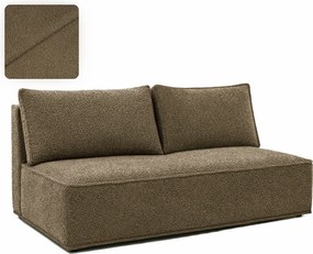 Sofa z Funkcją Spania MAVIA Brązowa Boucle Nowoczesna