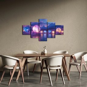 Obraz - Planety na wodzie (125x70 cm)