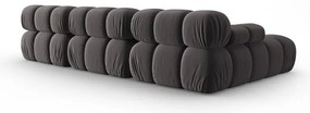 Ciemnoszara aksamitna sofa 285 cm Bellis – Micadoni Home