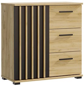 4-elementowy zestaw mebli z lamelami loft - Igiz 12X