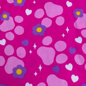 Różowa bawełniana pościel dziecięca do łóżeczka 100x135 cm Paw Patrol "Pawsome friendships grow" – Jerry Fabrics