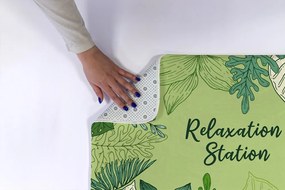 Dywanik antypoślizgowy do łazienki Dywanik antypoślizgowy do łazienki Zielony Liście