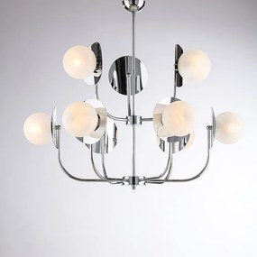 Selene - Lampa wisząca z polerowanego chromowanego żelaza 9 lamp 102 - Ø92 - BL281-9-CR
