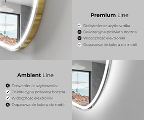 Lustro Łazienkowe Podświetlane L230