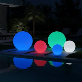 Świecąca kula LED 50 cm – 18 RGB + 12 białe