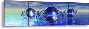Obraz abstrakcji - woda (170x50 cm)