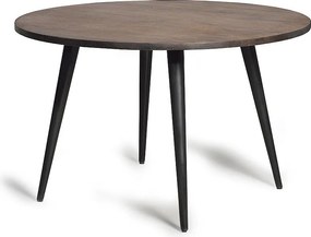 Stół z uchwytem z drewna akacjowego i metalowymi nogami