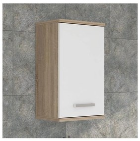 Wisząca szafka łazienkowa VENOM biała/dąb sonoma