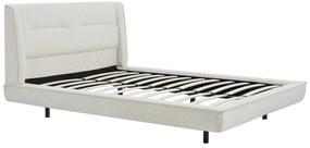 Łóżko 160 x 200 cm - Tkanina z bukli - Beżowy - ISYDE