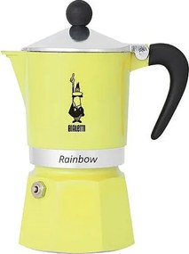 Włoska Kawiarka 6 Filizanek Pastelowy Żółty Bialetti Rainbow - Radość i Kolory Tęczy