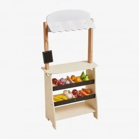 Ekologiczny Drewniany Targ Aldebara Kids Brązowy Naturalne Drewno - Sklum