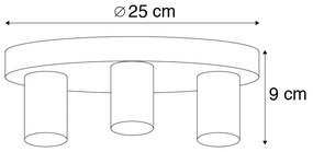 Nowoczesny Plafon / Lampy sufitowe miedź - Facil 3Designerski Oswietlenie wewnetrzne