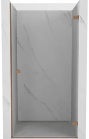 Mexen Lunar-B drzwi prysznicowe uchylne prawe 75 cm, transparent, miedź szczotkowana - 832-075-000-65-00-P