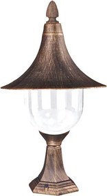 Czarno-złota lampa ogrodowa niski słupek - S315-Cardan