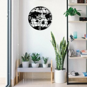 Zegar ścienny World S018 Black, 48 x 48 cm
