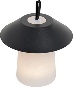 Zestaw 2 lamp stołowych grzyb czarny w tym akumulatorowa LED - Ivan