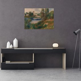 Obraz na szkle - Auguste Renoir, Landscape at Vetheuil, reprodukcje (70x50 cm)