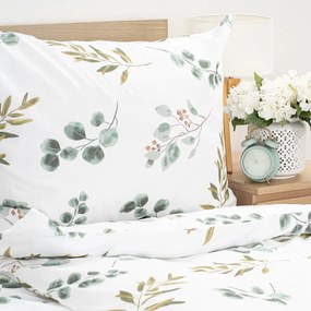 4Home Pościel bawełniana Eukalyptus, 135 x 200 cm, 80 x 80 cm