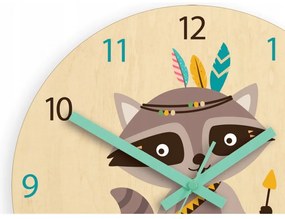 Zegar ścienny cichy do pokoju dziecięcego drewniany nowoczesny dekoracyjny