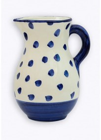 Niebiesko-biały dzbanek ceramiczny Tierra Bella Dots, 1,2 l