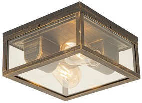 Zewnetrzna Lampa sufitowa vintage antyczne złoto IP44 2-światła - CharloisPrzemysłowy Oswietlenie zewnetrzne