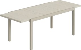 Outsunny Stół Ogrodowy Rozkładany 154/214 x 85 cm Aluminiowy Stół Jadalniany dla 8-10 Osób z Imitacją Drewna Jasnoszary | Aosom PL