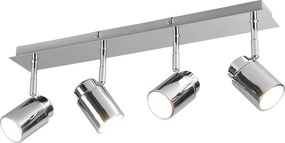 Metalowa lampa punktowa w kolorze błyszczącego srebra 19x52 cm Angelo – Trio