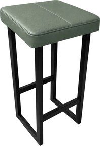 Hoker ALEX krzesło barowe tkanina Eko-skóra podstawa metalowa : Kolor Stelaża - Czarny , Kolor tkaniny - EKO-SKÓRA - 7D, Typ tkaniny - Eko-skóra , Wysokość - 75 cm