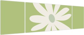 Obraz - Hipisi, zielone kwiaty N⁰2 (170x50 cm)