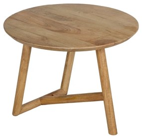 Okrągły stolik z litego drewna mango w naturalnym kolorze ø 60 cm Mao – Ixia
