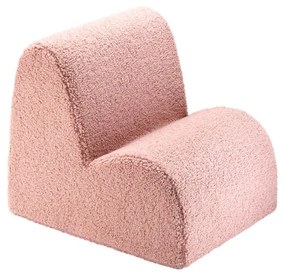 Różowy fotel dziecięcy z materiału bouclé Cloud – Wigiwama