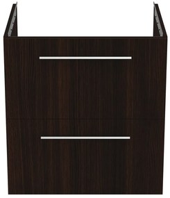 Ciemnobrązowa wisząca szafka pod umywalkę w dekorze dębu 60x63 cm i.Life B – Ideal Standard