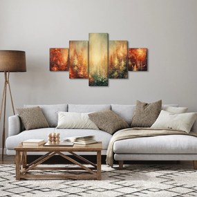 Obraz - Malowanie lasów (125x70 cm)