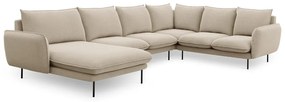 Beżowa sofa w kształcie litery U Cosmopolitan Design Vienna, prawostronna
