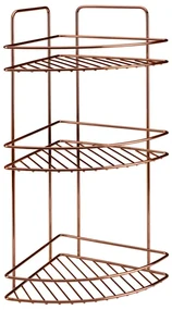 3-poziomowa narożna półka łazienkowa Metaltex Copper