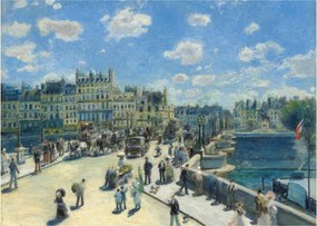 Obraz na szkle - Auguste Renoir, Pont Neuf, Paris, reprodukcje (70x50 cm)