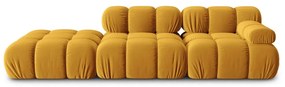 Żółta aksamitna sofa 282 cm Bellis – Micadoni Home