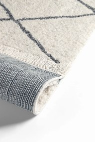 Dywan shaggy Blake romby kremowo-szary 195 cm x 290 cm