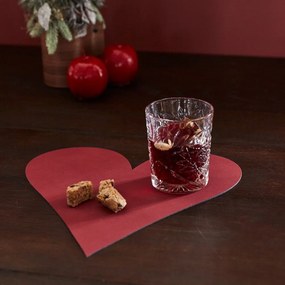 Mata stołowa ze skóry ekologicznej 30x30 cm Heart Nupo – LIND DNA