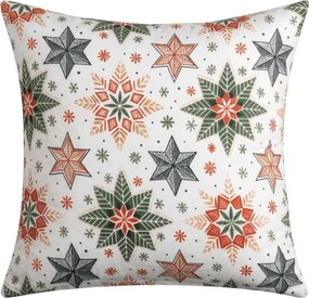 Poszewka na poduszkę z mikrofibry CHRISTMAS STAR 45x45 cm, kolorowa