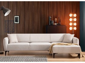 Biała sofa narożna Belissimo, prawy narożnik – Balcab Home